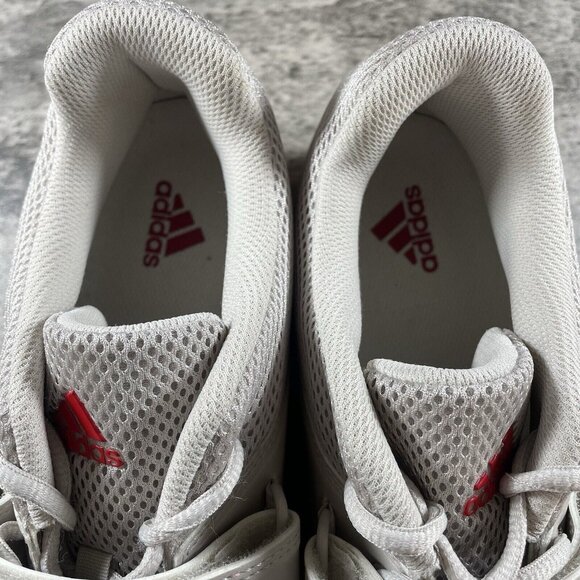 Adidas Powerlift 3.1 Chalk Pearl Men’s 15 Gray Red Shoes Athletic Training Gym - Picture 9 of 10